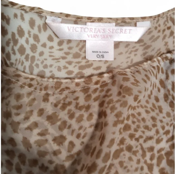 Victoria Secret Sheer Leopard Batwing Coverup Top Tie Neck Boho Resort Swim - Picture 3 of 5